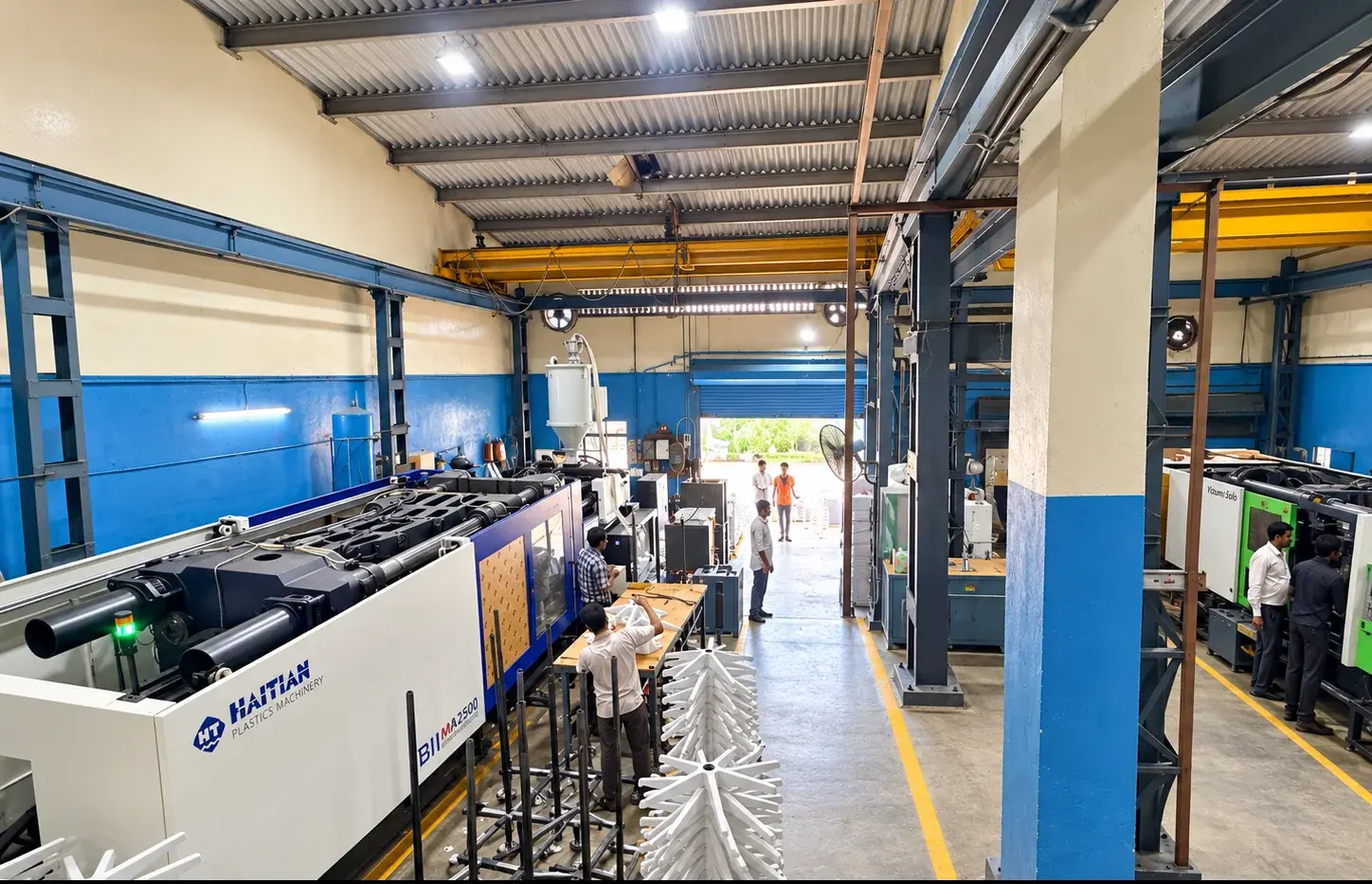 Production activity across the factory floor
